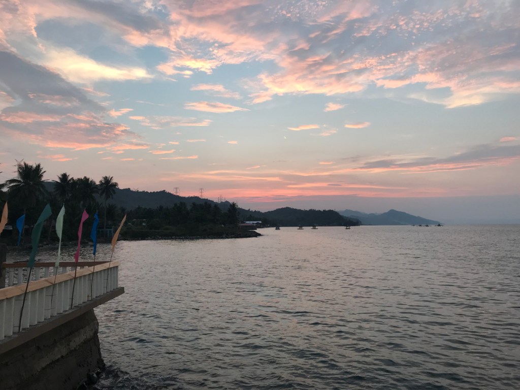 Scenery around the resort at dusk.