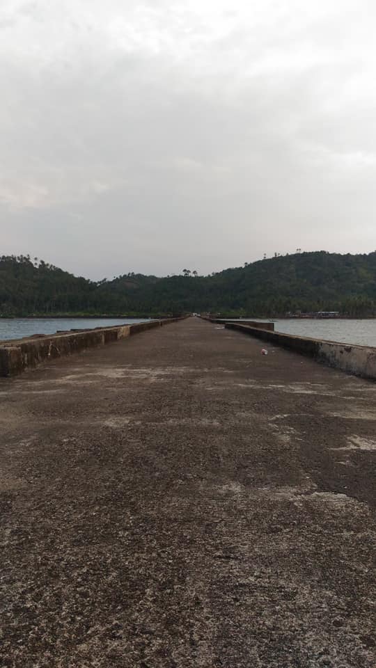 View of the beach from the old pier.